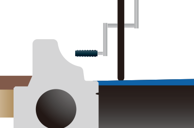ペダルの退避スペースを設けた歩車道境界ブロック ライン導水ブロック-ペダループ