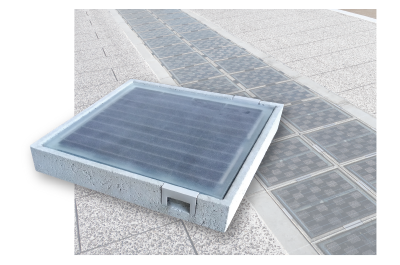 路面を有効活用し、さまざまな場所・地面での太陽光発電を実現 路面ソーラー